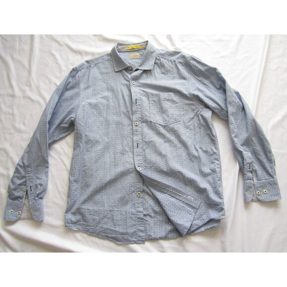 Men's Tommy Bahama Jean Button Cotton Long Sleeve Shirt Sz L (MT646) - Picture 1 of 9